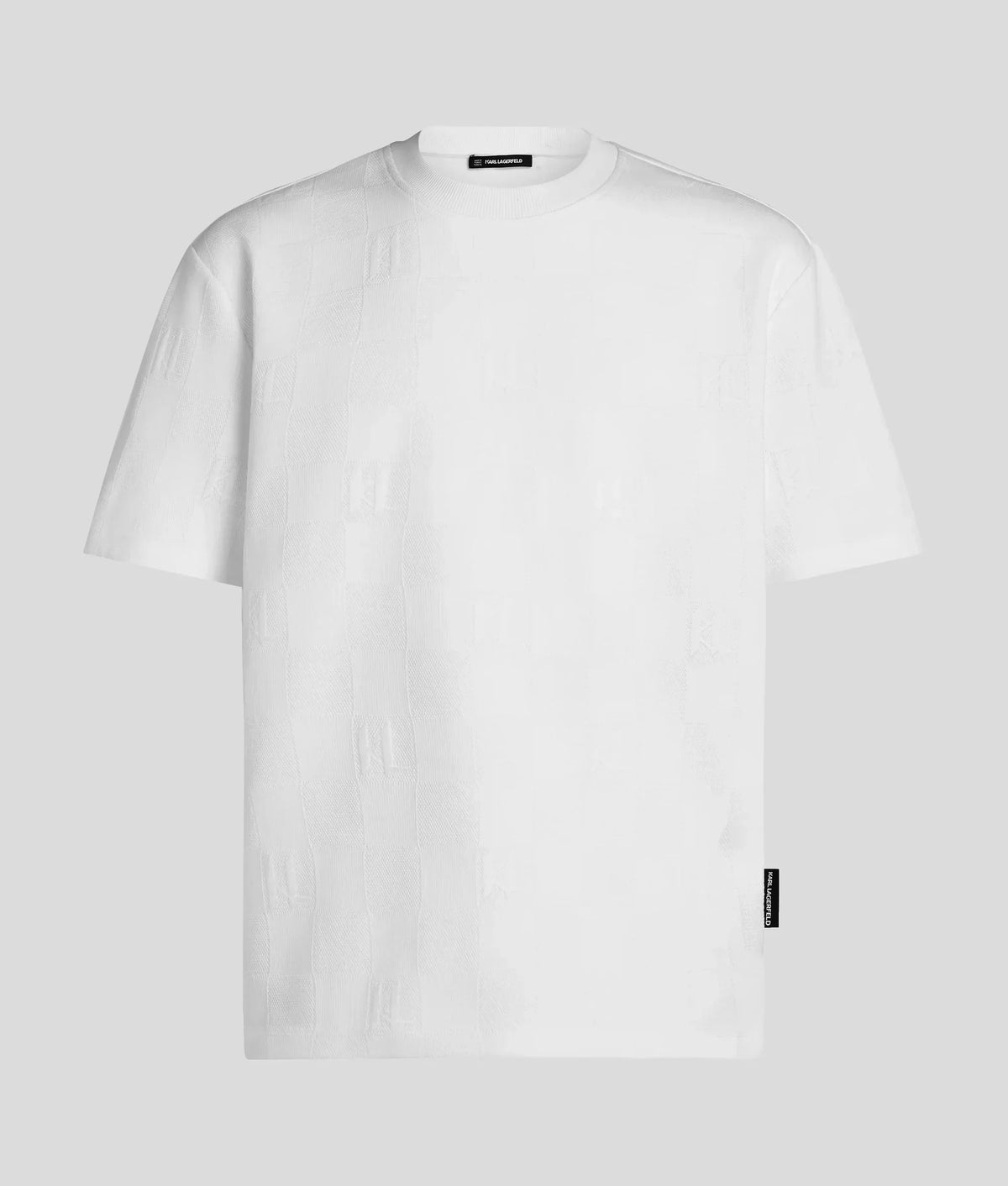 KARL MONOGRAM CHECKED T-SHIRT