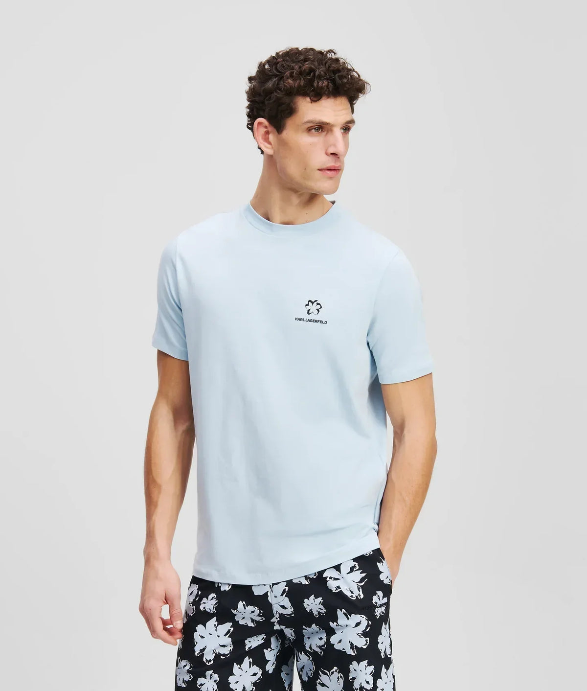 KARL FLOWER PRINT T-SHIRT