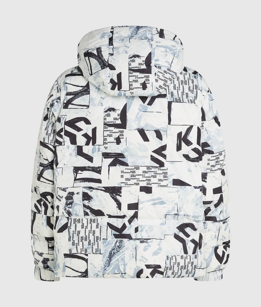 KARL ALL-OVER MONOGRAM PUFFER JACKET