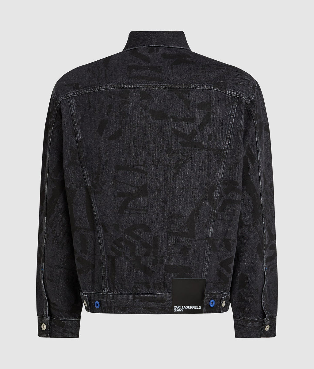 KARL ALL-OVER MONOGRAM DENIM JACKET