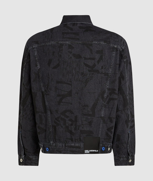 KARL ALL-OVER MONOGRAM DENIM JACKET