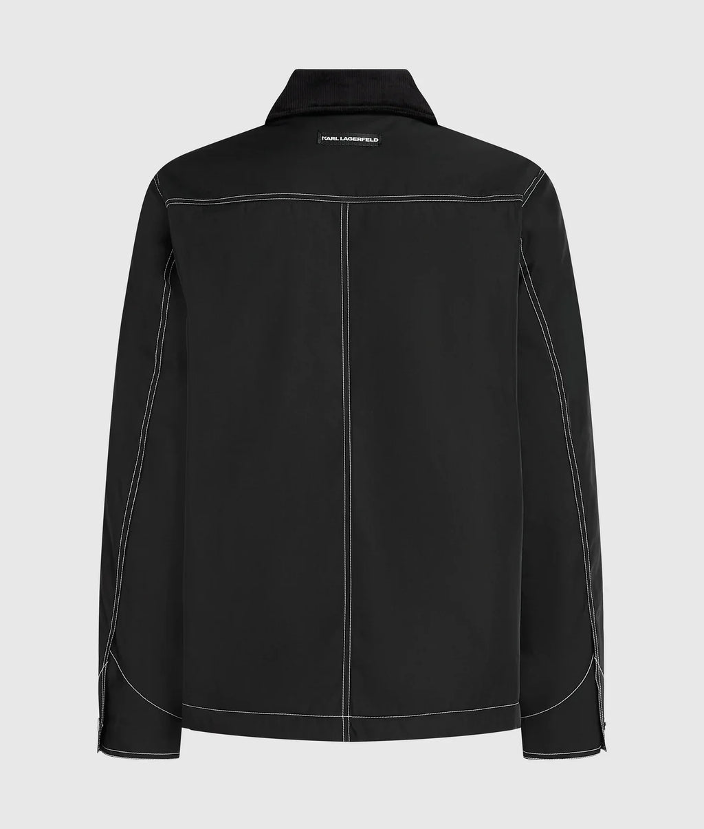 KARL CONTRAST STITCH BOMBER JACKET