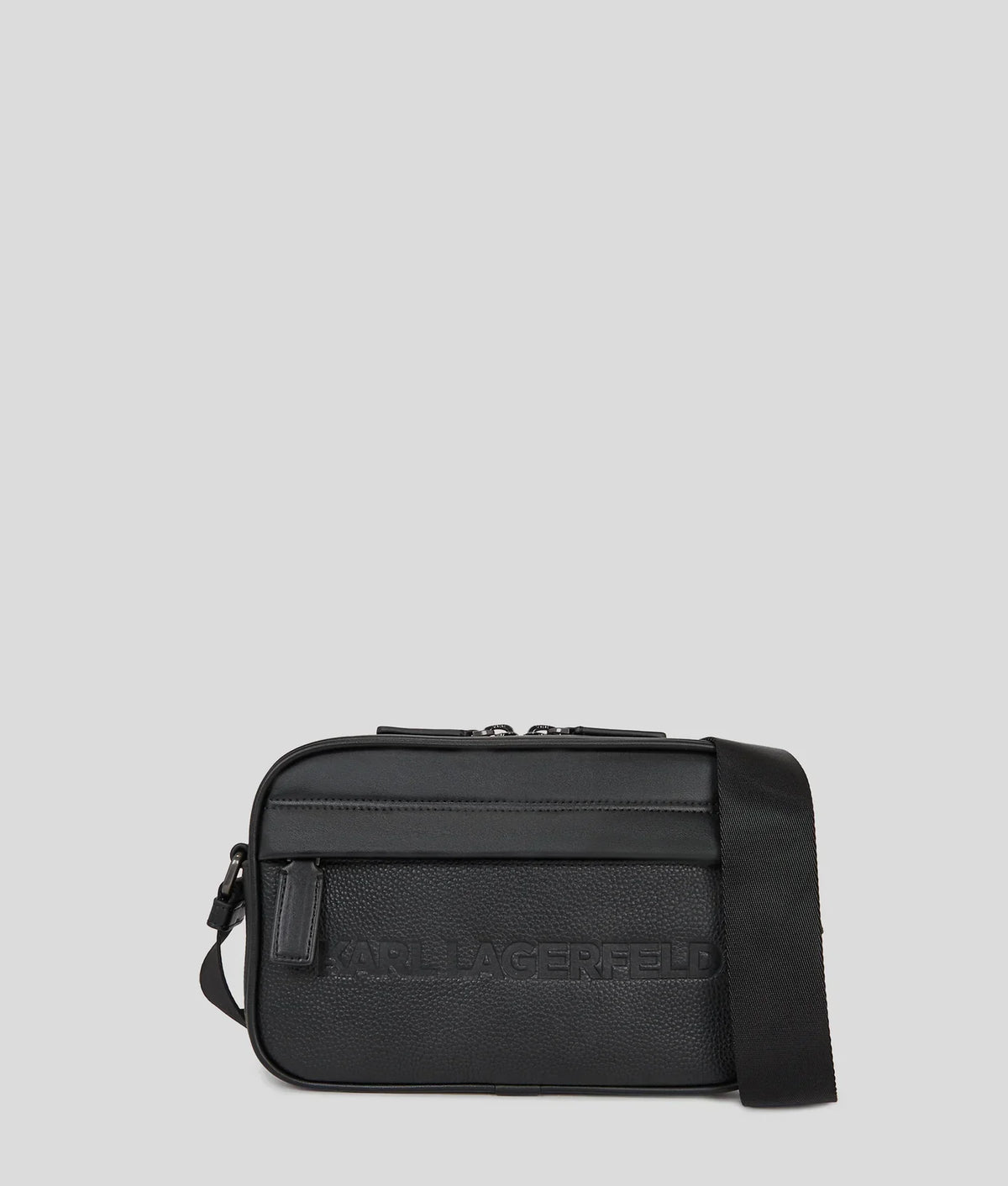 KARL K/ESSENTIAL LEATHER CROSSBODY BAG
