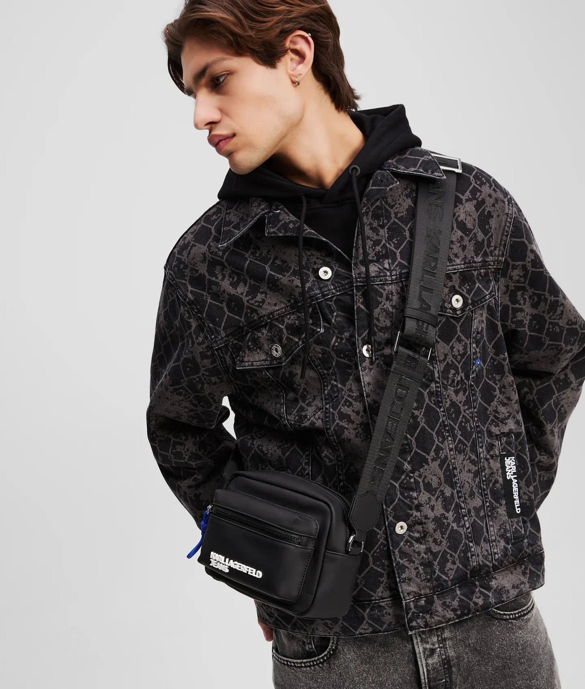 KARL COATED CROSSBODY BAG