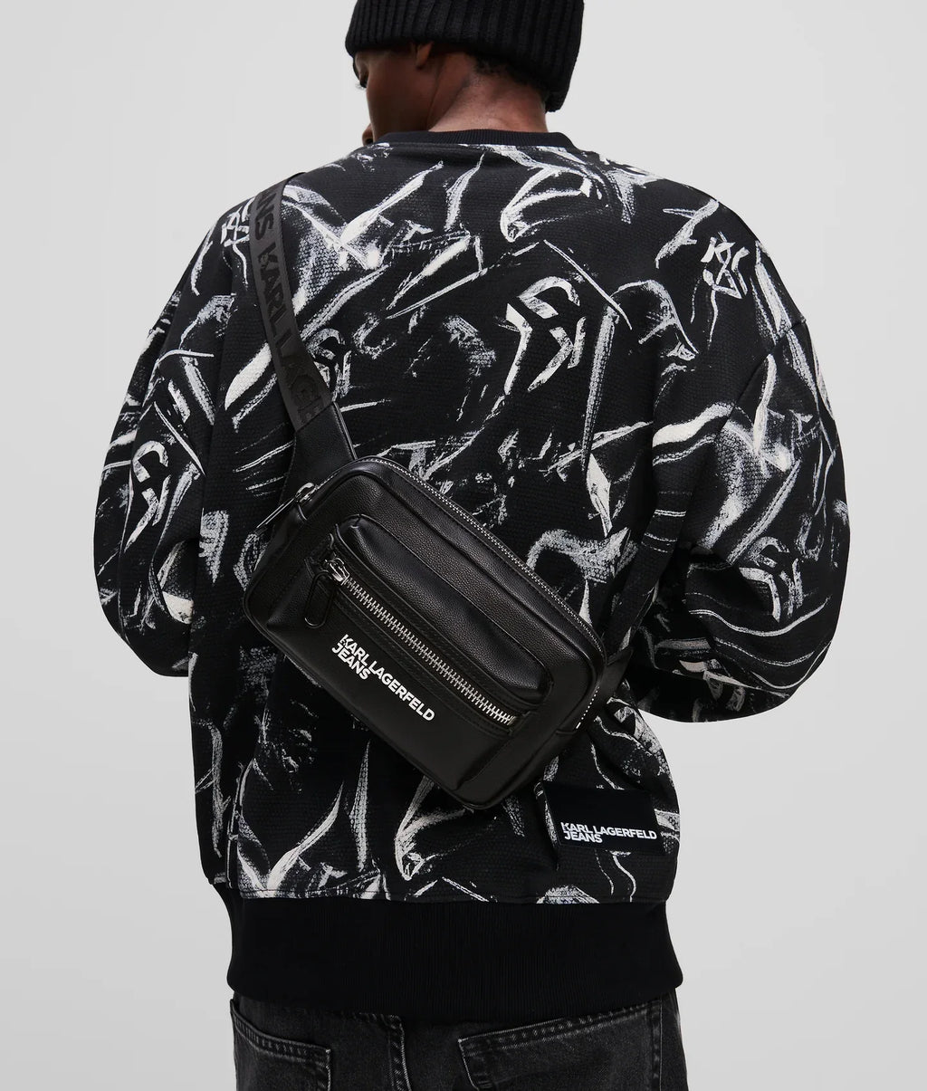 KARL FAUX-LEATHER BELT BAG