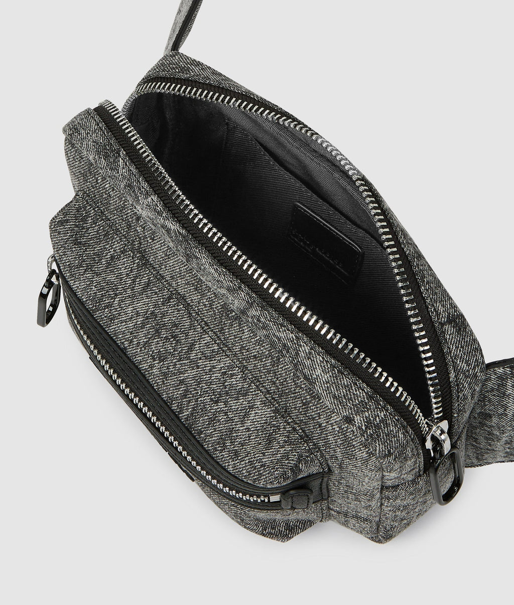 KARL WASHED DENIM BELT BAG