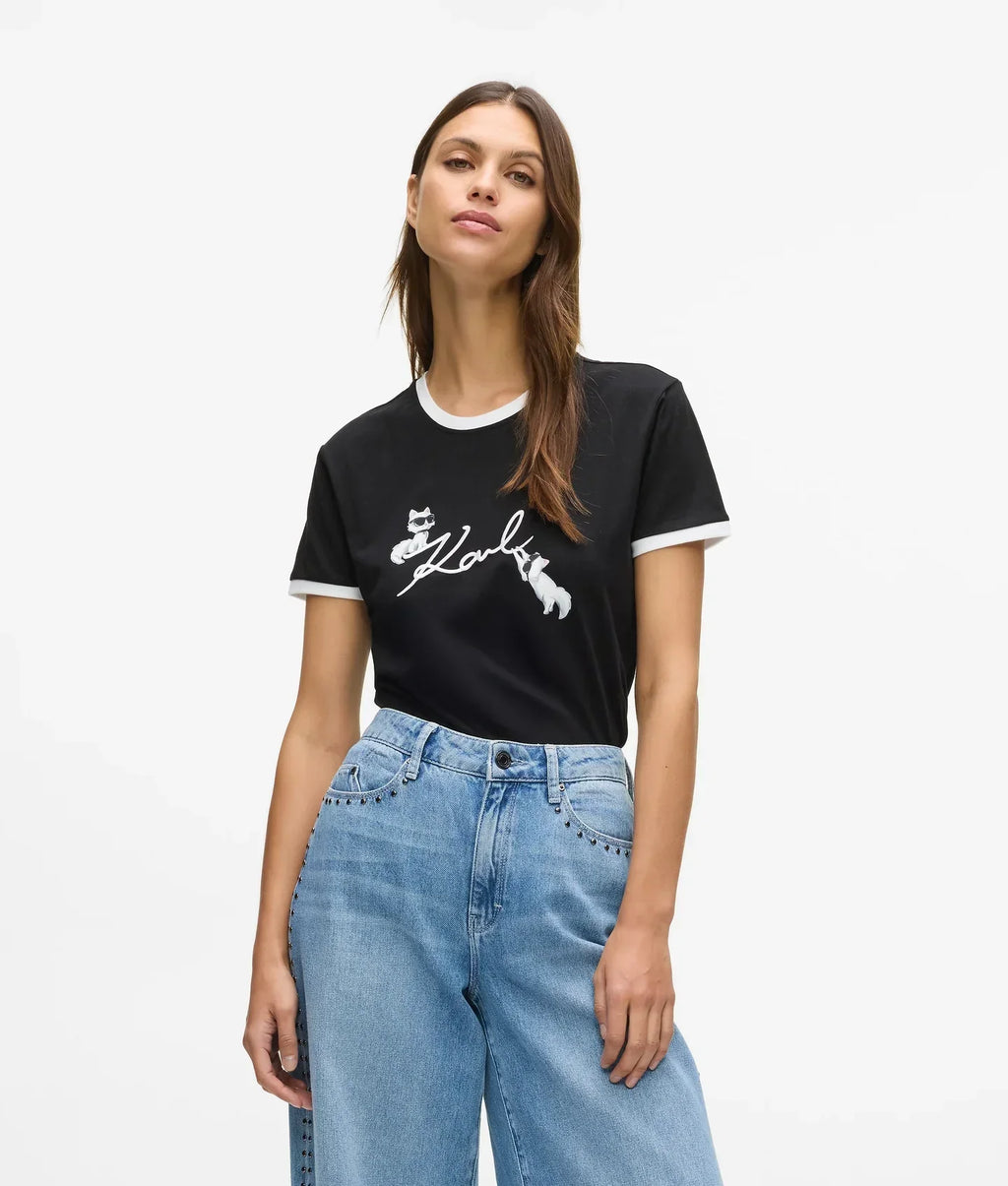 KARL IKON SIGNATURE CHOUPETTE T-SHIRT