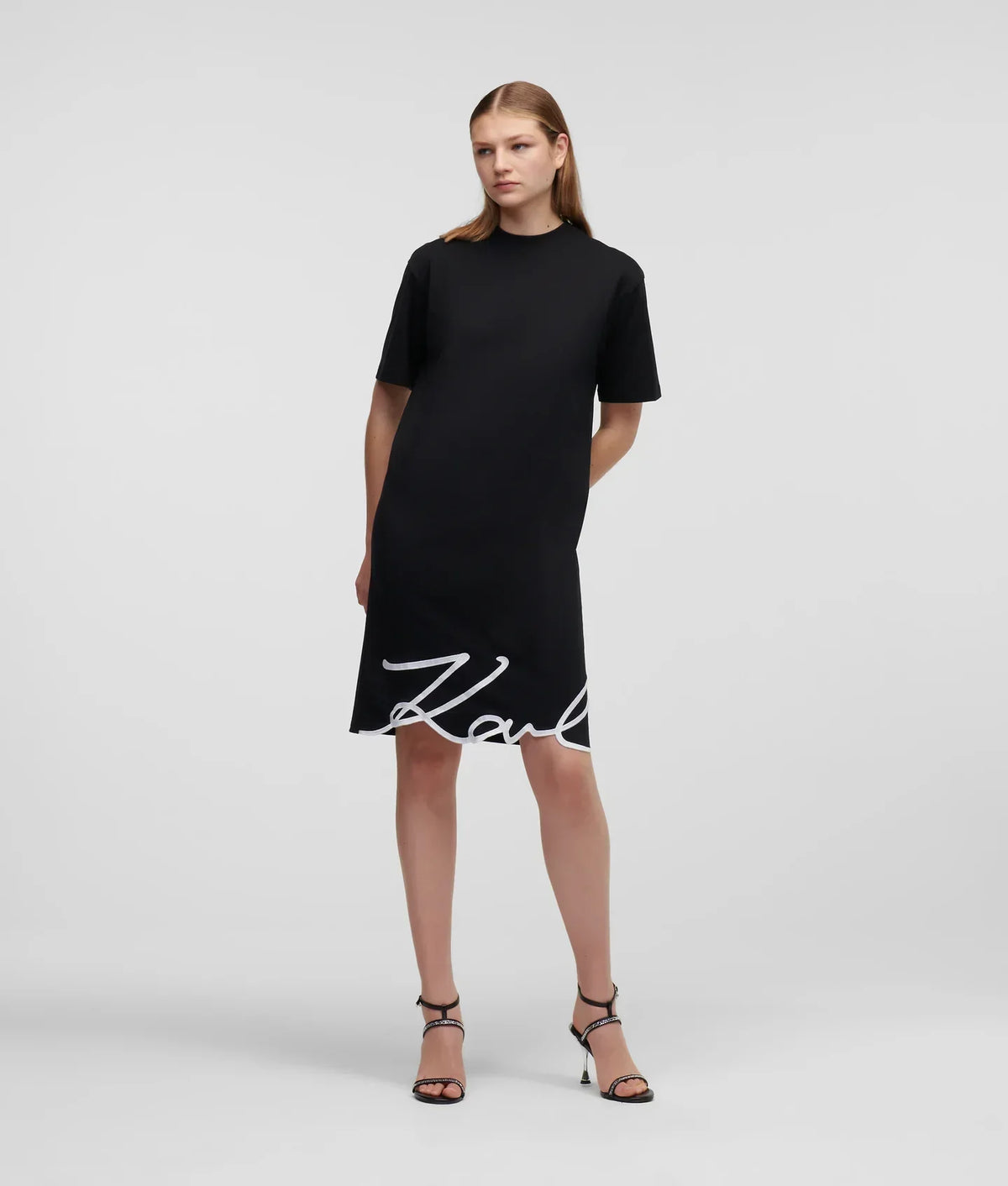 KARL SIGNATURE HEM T-SHIRT DRESS