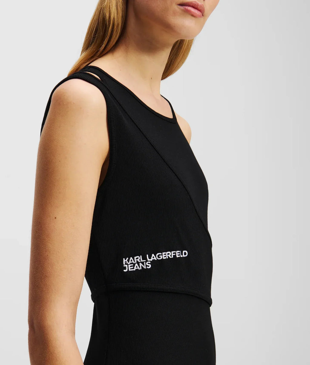 KARL RIBBED TANK DRESS