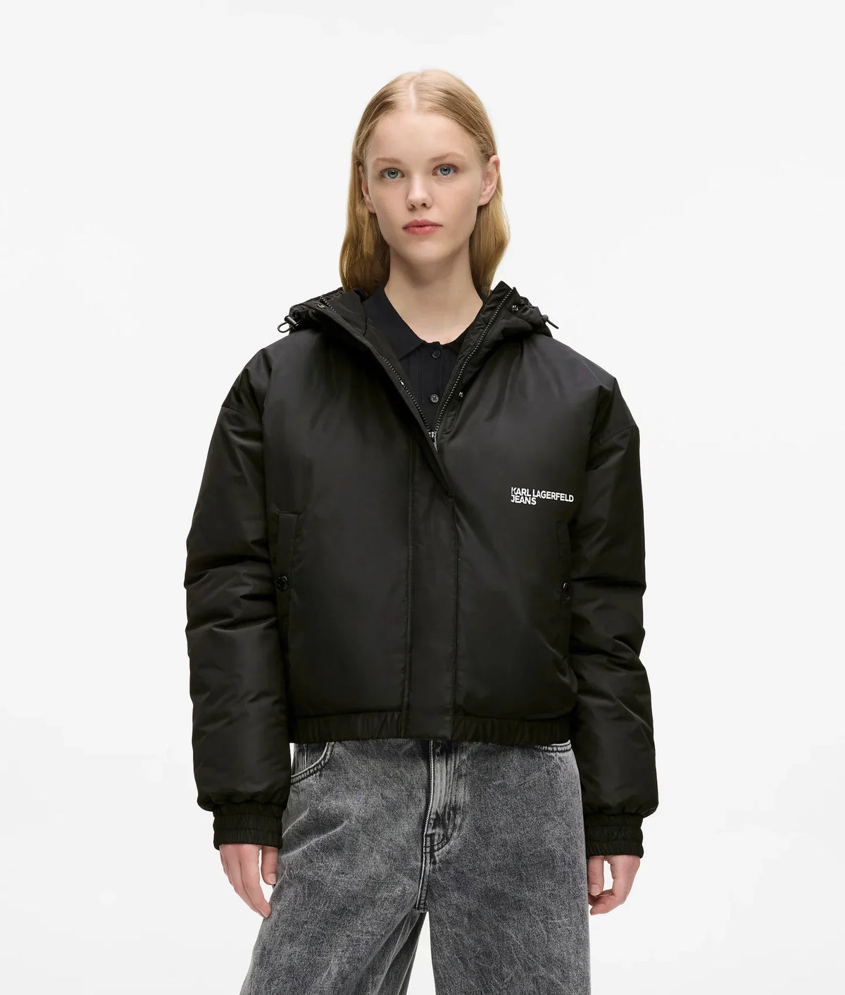 KARL LIGHTLY PADDED HOODED JACKET