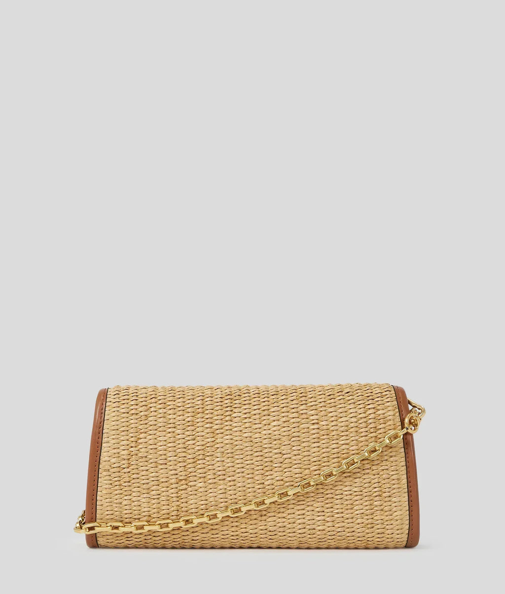 KARL K/SIGNATURE WOVEN WALLET ON CHAIN