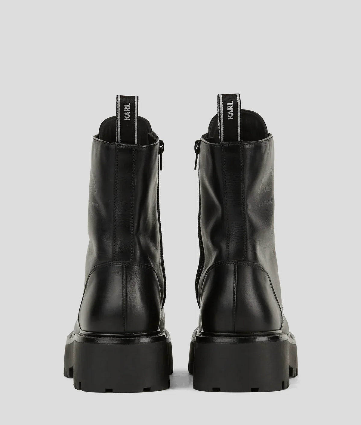 KARL BURLY BIKER LACE-UP BOOTS