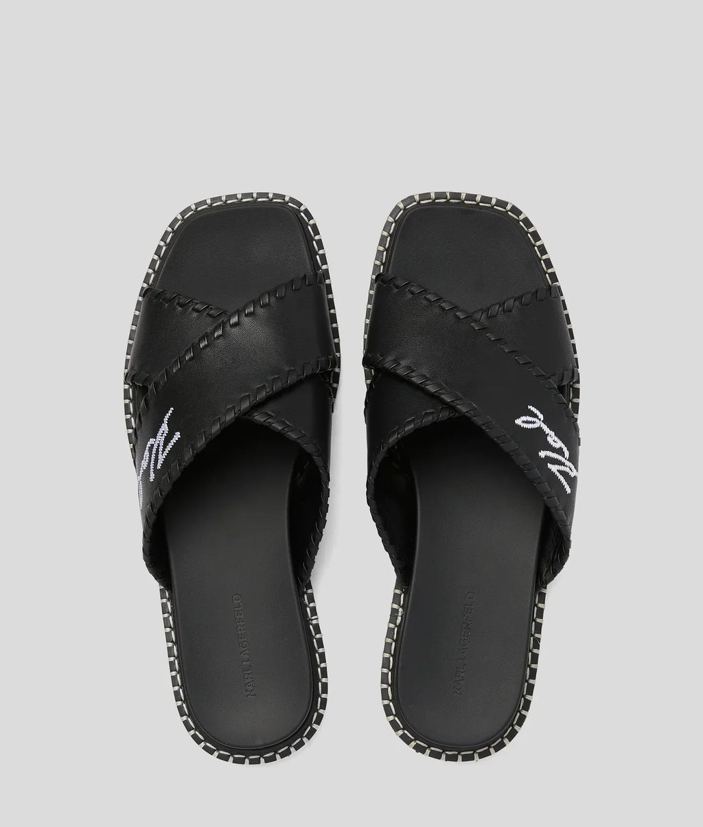 KARL SIGNATURE KLEO WHIPSTITCH SANDALS